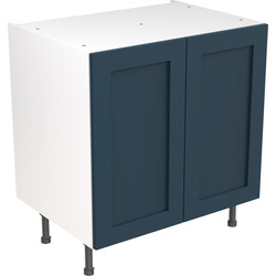 Kitchen Kit Flatpack Shaker Kitchen Cabinet Base Unit Ultra Matt Indigo Blue 800mm