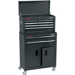 Draper / Draper Combined Roller Cabinet and Tool Chest Black