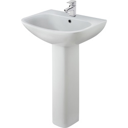 nuie Ava Basin and Pedestal 545mm 1 Tap Hole 