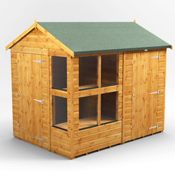 Power / Power Apex Potting Shed Combi including 4ft Side Store 8' x 6'