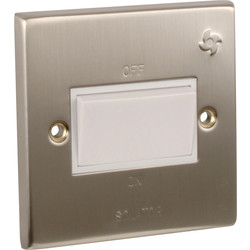 Axiom / Satin Chrome/ White Fan Isolator 10A 3 Pole