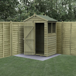Forest / 4LIFE Apex Shed 5 x 3 - Single Door - 2 Window