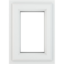 Crystal Casement uPVC Window Top Opening 610mm x 610mm Clear Triple Glazed White
