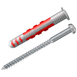Fischer Duoseal Plugs 6mm x 38mm c/w stainless steel screws