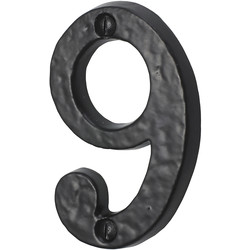 Old Hill Ironworks Door Numeral Number 9