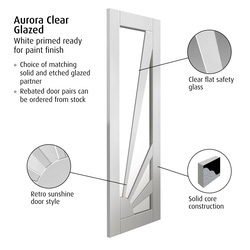 Aurora Glazed White Internal Door