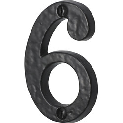 Old Hill Ironworks Door Numeral Number 6