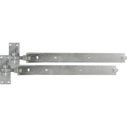 GateMate Adjustable Band & Hook on Plate 450mm Galvanised
