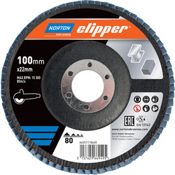 Norton Flap Disc 100mmx16mm 80 Grit - 18335 - from Toolstation