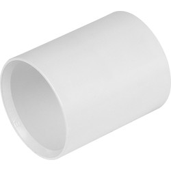 Aquaflow / Solvent Weld Straight Coupling 40mm White
