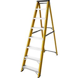 Lyte Ladders / Lyte Heavy Duty Fibreglass Swingback Step Ladder 8 Tread, Closed Length 1.81m