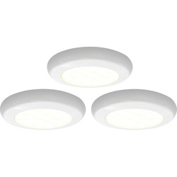 Ansell Lighting / Ansell Reveal AC LED 2W Cabinet Light 3 pack Silver Warm White 66lm