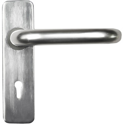 Lockworks / Lockworks Round Bar Aluminium Door Handle Lock Satin