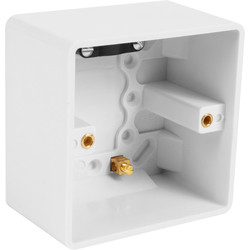 Wessex Electrical Wessex White Moulded Surface Box 1 Gang 47mm - 19281 - from Toolstation