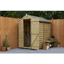 Forest Garden Overlap Pressure Treated Apex Shed 6' x 4'