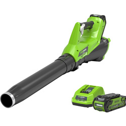 Greenworks / Greenworks Axial Leaf Blower with Battery & Charger 1 x 2.0Ah