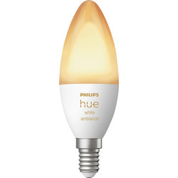 Philips Hue Philips Hue White Ambiance Bluetooth Lamp E14 - 19607 - from Toolstation