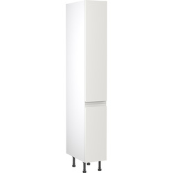 Kitchen Kit Flatpack J-Pull Kitchen Cabinet Pull Out Tall Larder Unit Super Gloss White 300mm