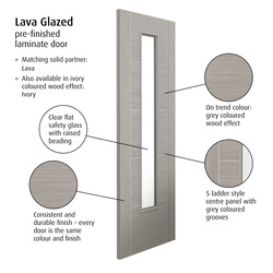 Lava Clear Glazed Laminate Internal Door