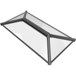 Crystal Aluminium Roof Lantern 2000 x 1500mm Grey/White