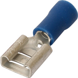 Spade Type Connector Female 2.5mm Blue