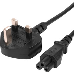 UK Plug To Clover Lead 2m Black 3A - 20009 - from Toolstation