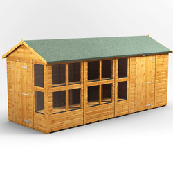 Power Apex Potting Shed Combi including 6ft Side Store 16' x 6'