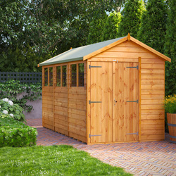Power / Power Overlap Apex Shed 12' x 6' Double Doors
