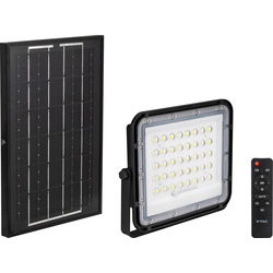 V-TAC LED Floodlight with Solar Panel & Battery Indicator IP65 15W Black 1200lm 4000K