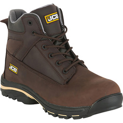 JCB Workmax Safety Boots Dark Brown Size 7