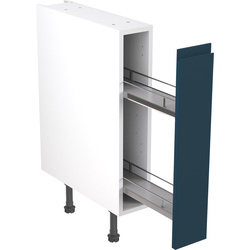 Kitchen Kit / Kitchen Kit Ready Made J-Pull Kitchen Cabinet Pull Out Base Unit Ultra Matt Indigo Blue 150mm
