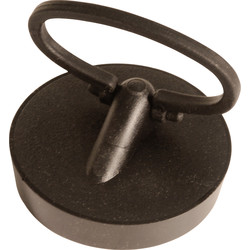 McAlpine Black PVC Plug & Handle 1 3/4" (Fits 1 1/2" Waste)