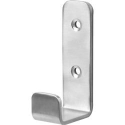Stainless Steel Utility Hook Single Robe Satin - 20600 - from Toolstation