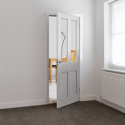 JB Kind / Rushmore White Clear Glazed Internal Door