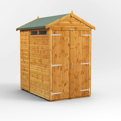 Power / Power Apex Security Shed 6' x 4' - Double Doors