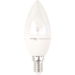 Meridian Lighting LED Clear Candle Lamp 5W SES (E14) 400lm - 20875 - from Toolstation