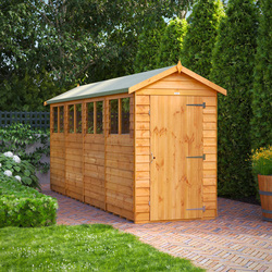 Power / Power Overlap Apex Shed 16' x 4'