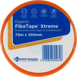 Gyproc Gyproc FibaTape Xtreme Plasterboard Joint Tape Extra Wide 100mm x 75m - 21116 - from Toolstation