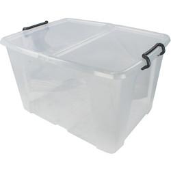 Plastic Container with Hinged Folding Lid 65L