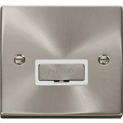 Click Deco Satin Chrome Fused Spur 13A Unswitched
