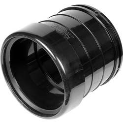 Coupling 110mm Single Socket Black