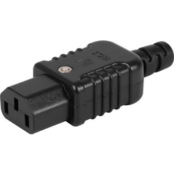 IEC Heavy Duty EIC In-Line Connector C13 Rewireable 10A - 21327 - from Toolstation