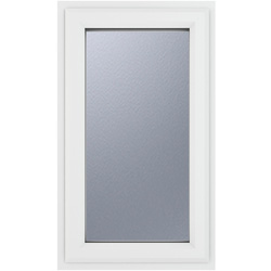 Crystal Casement uPVC Window Left Hand Opening 610mm x 820mm Obscure Double Glazing White