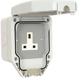 Crabtree Crabtree IP56 13A Unswitched Socket 1 Gang - 21447 - from Toolstation