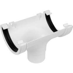 Aquaflow 112mm Half Round Running Outlet White - 21795 - from Toolstation
