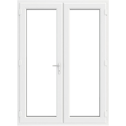 Crystal / Crystal uPVC French Door Left Hand Master 1590mm x 2055mm Clear Double Glazed White