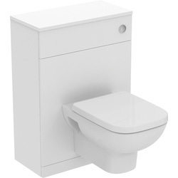 Ideal Standard i.life A Matt White WC Unit and Worktop with Wall Hung Toilet and Soft Close Seat 600mm