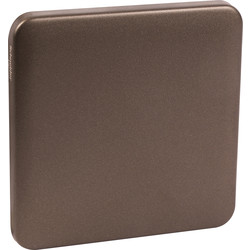 Schneider Electric / Schneider Electric Lisse Mocha Bronze Screwless Blank Plate 1 Gang