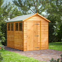 Power / Power Overlap Apex Shed 8' x 6'