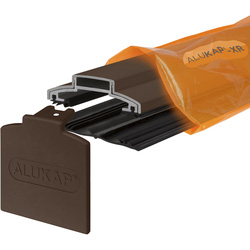 Alukap-XR / Alukap-XR 60mm Concealed Fix Glazing Bar with Gasket Brown 4800mm